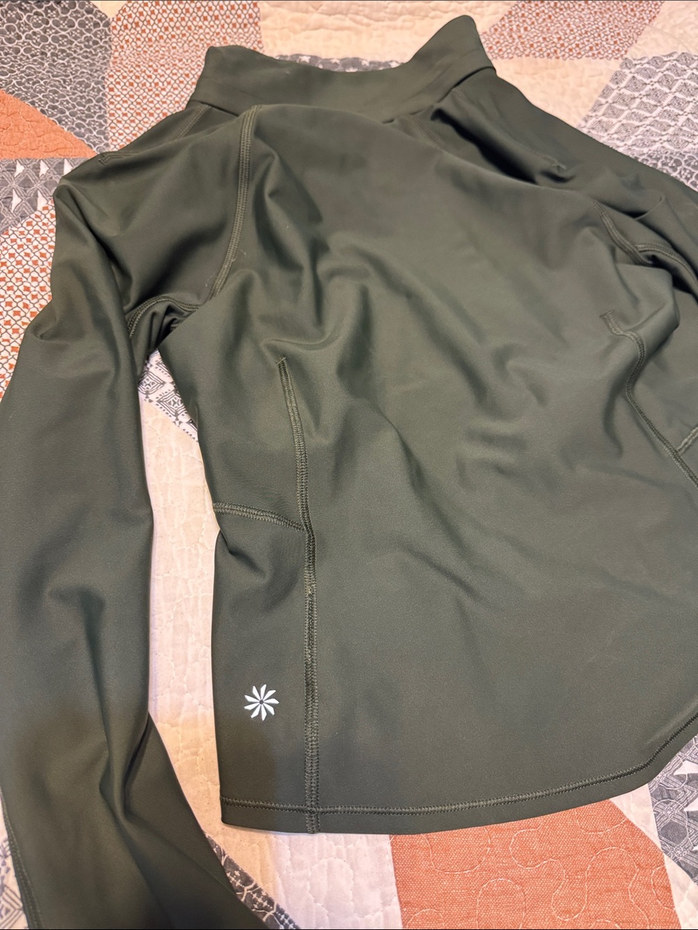 Athleta Olive Green Full-Zip Utility Jacket - Picture 3 of 3
